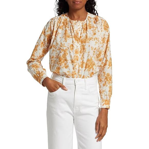 Mille Florian Gauze Cotton Top in Buttercup - Picture 1 of 11